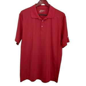 NIKE GOLF TOUR PERFORMANCE DRI-FIT Polo Men’s Size LRG Shirt Burgundy Activewear